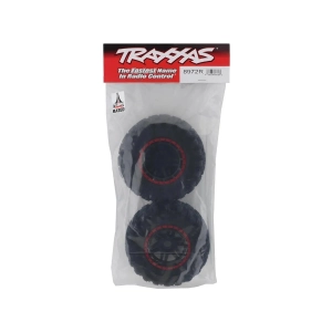 Traxxas Maxx All-Terrain Pre-Mounted Tires (2) (Black/Red)
