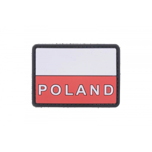 Polish Flag with Poland Text - 3D Patch