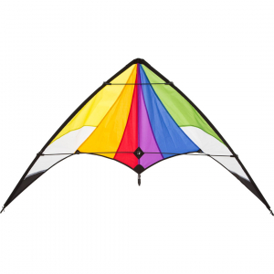 Orion Rainbow - Stunt Kite, age 10+, 74x140cm, incl. 20kp Polyester Line, 2x30m