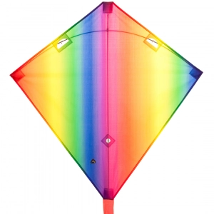 Dancer Rainbow Stunt Kite, age 8+, 90x90cm, incl. 17kp Polyester Line 2x25m