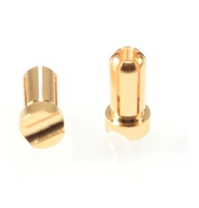 RUDDOG 5mm Gold Plug Male Short po 1vnt