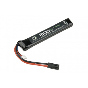 LiPo 1300mAh 7.4V 25C battery - stick