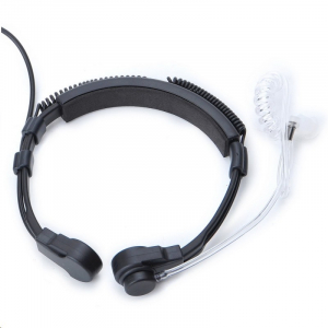 Throat Vibration Finger PPT Acoustic Tube Earphone + Mic for Kenwood Adjustable