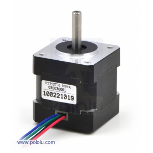 Stepper Motor: Bipolar 200 Steps/Rev 35x36mm 2.7V 1000mA - NEMA 14 [228]