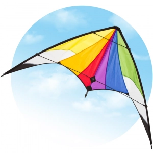 Orion Rainbow - Stunt Kite, age 10+, 74x140cm, incl. 20kp Po...
