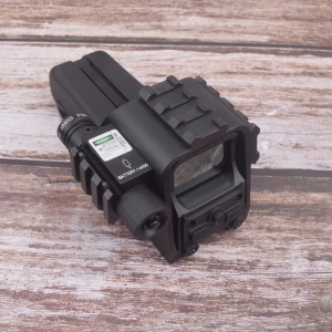 552 553 Holographic Rifle Scope Red Dot Sight with Green Laser Sight for 20mm Picatinny Side Rail Red Dot Sight Ar15 Rifle