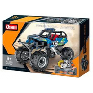 QIHUI: Off-Road Vehicle - PULL BACK  Lego stiliaus konstruktorius