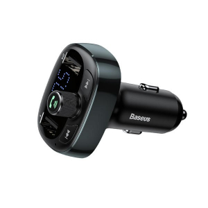 Baseus Bluetooth 4.2 automobilinio pakrovėjo rinkinys su FM siųstuvu, laisvų rankų įrangos Audio MP3 grotuvu, 3.4A dvigubu USB, Bluetooth 4.2, Greito įkrovimo automobilio USB pakrovėju, Aux moduliatoriumi, mobilaus telefono pakrovėju