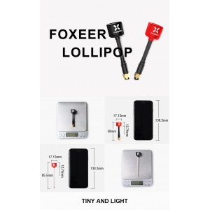 Foxeer Lollipop 5.8G RHCP Super Mini Antena UFL juoda pora
