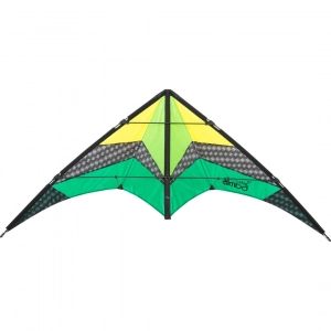 Limbo II Emerald - Stunt Kite, age 10+, 67x155cm, incl. 40kp Polyester Line 2x20m