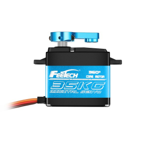 FeeTech 7.4V 35kg 360 laipsių magnetu padengtas skaitmeninis servos mechanizmas su metaliniais dantračiais FT6335M
