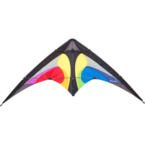 Yukon II Rainbow - Stunt Kite, age 12+, 80x175cm, incl. 45kp Polyester Line 2x20m