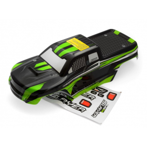 Painted Truck Body MT (Black/Green) 1/16