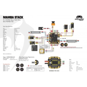 Diatone Mamba Basic Stack - F405 MK3 FC + F50 50A BLHeli_S E...