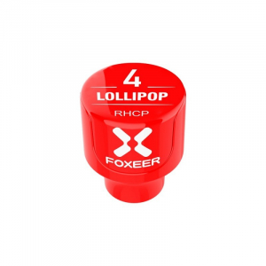 Foxeer Lollipop 4 5.8G 2.6dBi High Gain FPV antenna (2pcs) RHCP RED RPSMA 23 mm