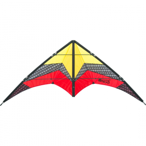 Limbo II Lava - Stunt Kite, age 10+, 67x155cm, incl. 40kp Polyester Line 2x20m