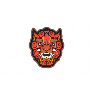 Foo Dog Head 1 Patch - red