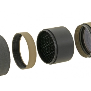 ANTI-REFLECTION LENS COVER FOR 50MM RIFLESCOPE - BLACK