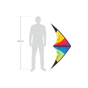 Limbo II Classic Rainbow - Stunt Kite, age 10+, 67x155cm, in...