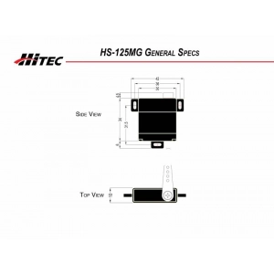 Hitec HS-125MG Slim Metal Gear Wing Servo