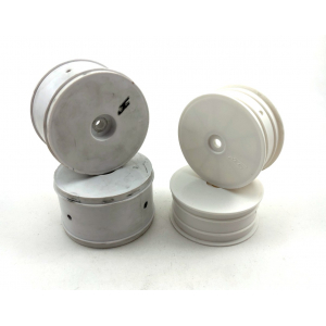JConcepts 12mm Hex Mono 2.2 4WD Front Buggy Wheels (4) (22-4) (White)