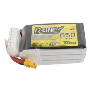 Tattu R-Line 650mAh 95C 22.2V 6S1P Lipo baterija su XT30U-F ...