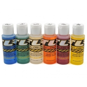 Losi Shock Oil Six Pack (20, 25, 30, 35, 40, 45wt) (2oz)