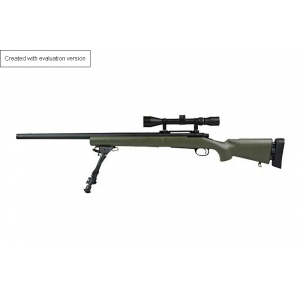 SW-04 Sniper Rifle Replica with Scope and Bipod - Olive Drab