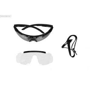 Wiley X® SABER ADV Matte Black glasses - Smoke Grey / Clear