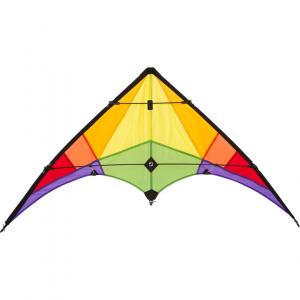 Rookie Rainbow - Stunt Kite, age 8+, 60x120cm, incl. 20kp Polyester Line, 2x25m