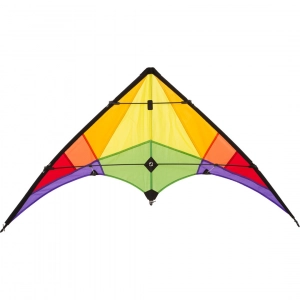 Rookie Rainbow - Stunt Kite, age 8+, 60x120cm, incl. 20kp Polyester Line, 2x25m