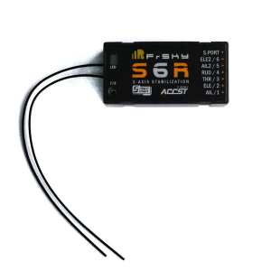FrSky S6R 6CH Receiver with built-in 3-axis gyro and 3-axis acceleration