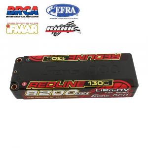 Gens ace Redline Series 6000mAh 7.6V 130C 2S2P HardCase 57# HV LiPo akumuliatorius automodeliui
