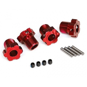 Traxxas 17mm Splined Wheel Hub Hex (Red) (4)