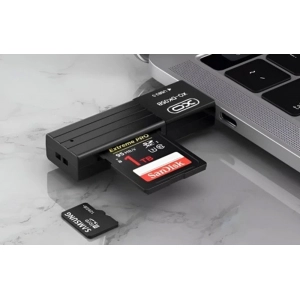 XO DK05B USB 3.0 memory card reader 2W1 (black)
