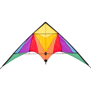 Trigger Rainbow - Stunt Kite, age 14+, 90x175cm, incl. 40kp Polyester Line, 2x25m