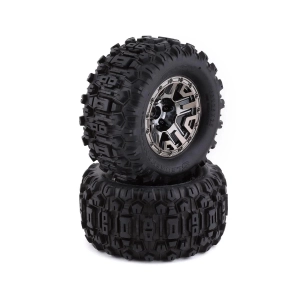Traxxas Sledgehammer 2.8" Pre-Mounted Tires (2) (Black Chrom...