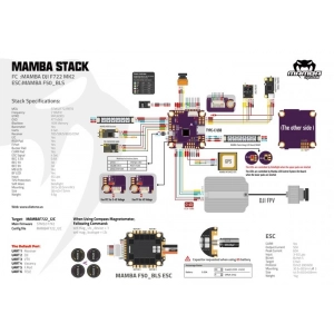 MAMBA DJI F722 MK2 50A 6S 8bit Flight Controller Stack DJI
