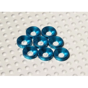 Blue Anodised Aluminum M3 Countersunk Washer 1vnt