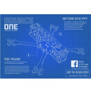 TBS SOURCE ONE V4 HD 5INCH drono rėmas