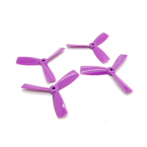 Dalprops "Indestructible" Bull Nose 4045 3-Blade Props CW/CCW Set Purple (2 pairs)