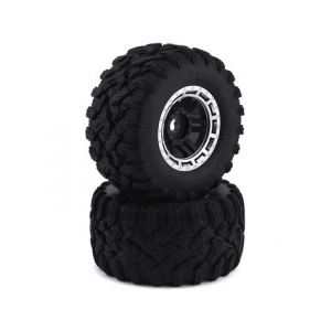 Traxxas Maxx All-Terrain Pre-Mounted Tires (Black/Chrome) (2)