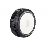 LOUISE B-PIRATE 1/8 Scale Buggy Tires Soft Compound / White Rim / Mounted