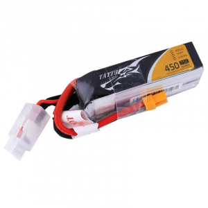 TATTU 450mAh 14.8V 75C 4S1P Lipo akumuliatorius su XT30 jungtimi --Long Size for H Frame