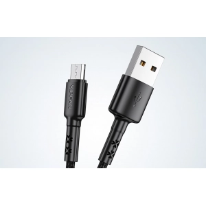 USB to Micro USB cable Vipfan X02, 3A, 1.2m (black)