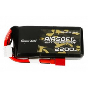 Gens ace 20C 2200mAh 3S1P 11.1V Airsoft Gun Lipo akumuliatorius su T deans jungtimi