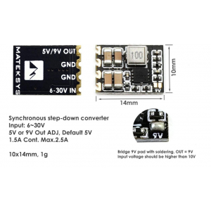 MATEK MICRO BEC 6S 6-30V 5V/9V ADJUSTABLE 3PCS)