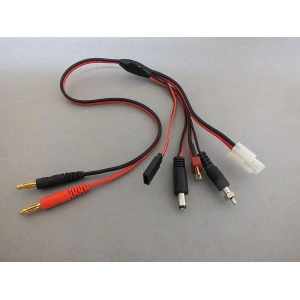 4.0mm plug to Glow/Tamiya/T-connector/JR TX+PX and Futaba TX+PX PVC wire L=45CM [167]