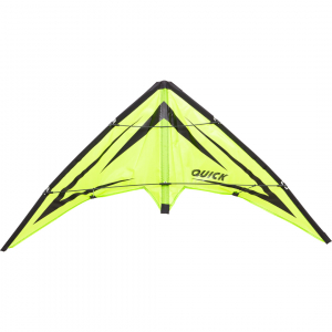 Quick Emerald - Stunt Kite, age 8+, 48x115cm, incl. 17kp Polyester Line, 2x30m