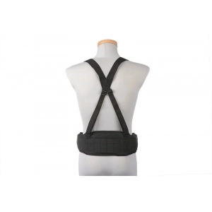 Belt with X type suspenders - black